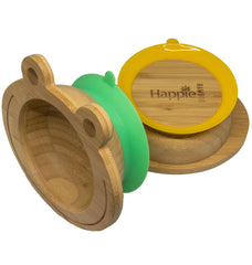 Spill-Free, Natural Bamboo Kids Bowl & Plate Set - Pick your colours