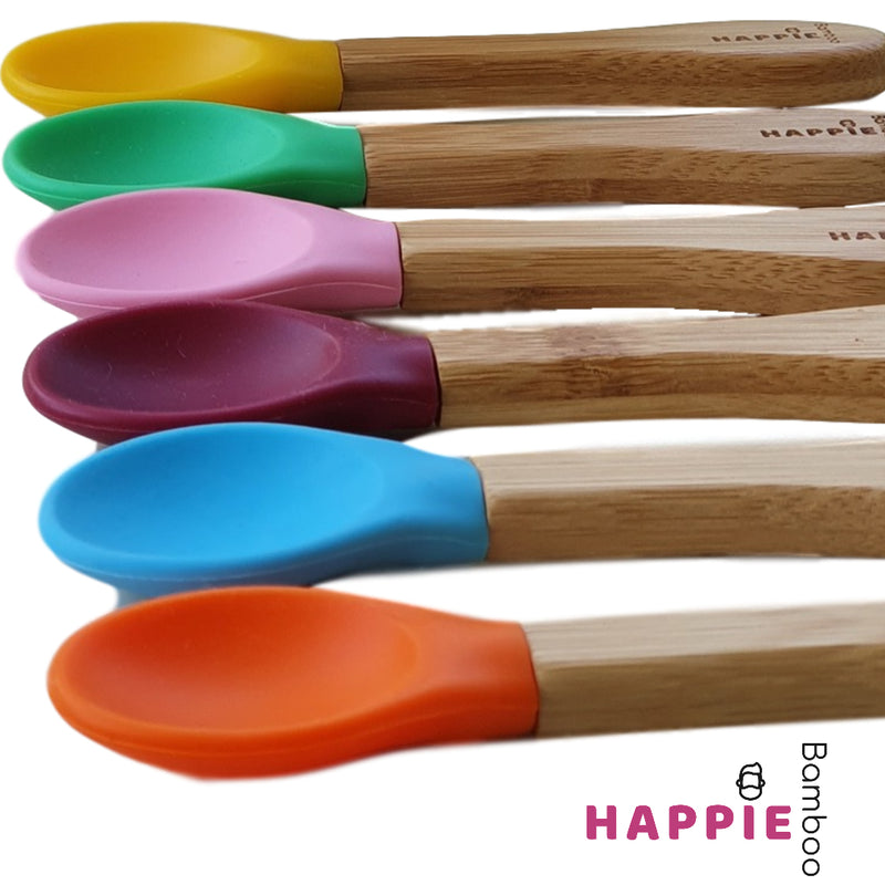 Spill-Free, Natural Bamboo Kids Bowl & Plate Set - Pick your colours